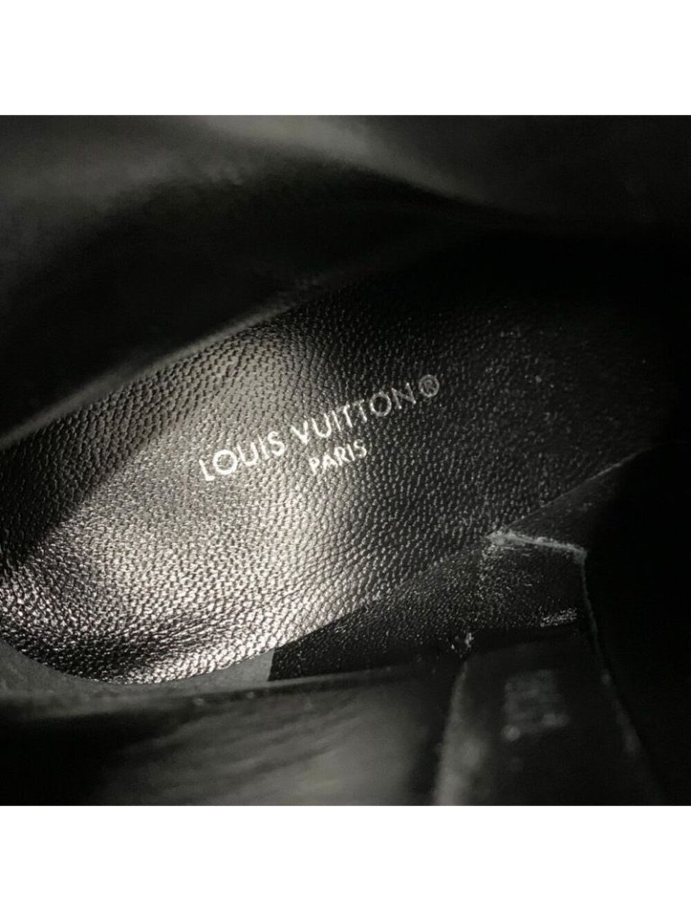 Louis Vuitton Rotary Line Boots Short Shoes Leather Black Gold Logo - Picture 7 of 10